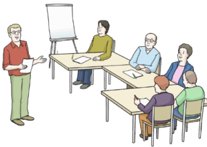 Schulungsraum mit Personen