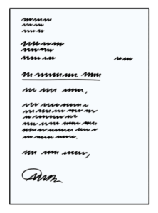 Schreiben oder Brief